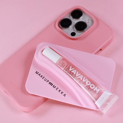 Phone Pocket With Lip Gloss Holder Pink